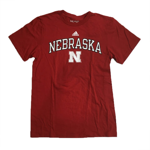 Nebraska Cornhuskers Adidas Arch Logo Go-To Tee - Dino's Sports Fan Shop