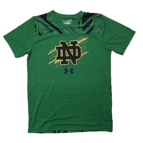 Notre Dame Fighting Irish Under Armour Youth Green Doomsday SS Tech Tee - Dino's Sports Fan Shop