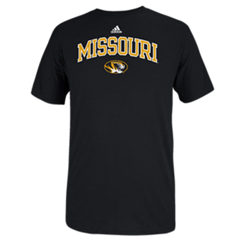 Missouri Tigers Adidas Black Arch Logo Go-To Tee - Dino's Sports Fan Shop