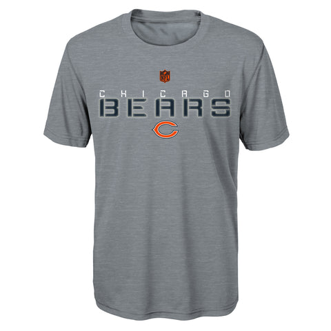 Chicago Bears Outerstuff Youth Heathered Black Dri Tek Shirt - Dino's Sports Fan Shop