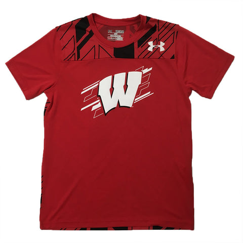 Wisconsin Badgers Under Armour Youth Doomsday S/S Tech Tee - Dino's Sports Fan Shop