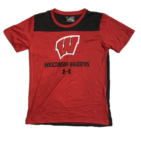 Wisconsin Badgers Under Armour Youth Foundation Tech Tee - Dino's Sports Fan Shop