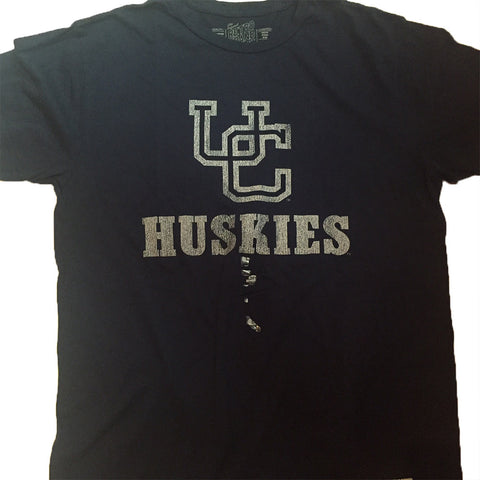 UConn Huskies Retro Brand Distressed Navy Shirt - Dino's Sports Fan Shop