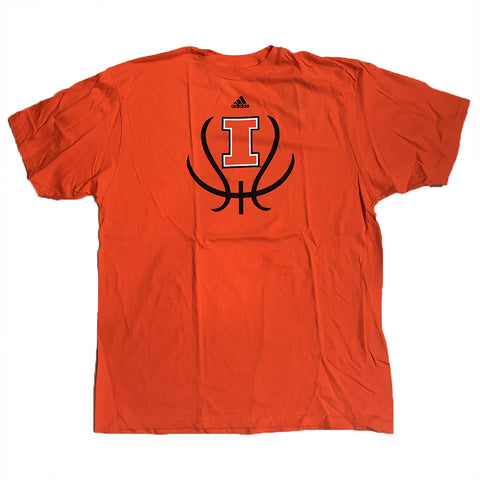 Illinois Fighting Illini Adidas Orange Basketball Go-To Tee - Dino's Sports Fan Shop