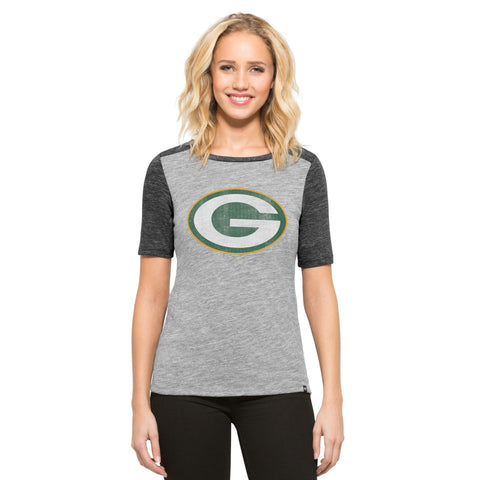 Green Bay Packers '47 Brand Gray Blend Women's Shirt - Dino's Sports Fan Shop