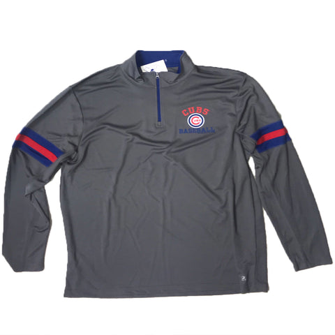 Chicago Cubs Majestic Adult Gray 1/4 Zip