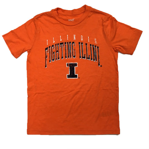 Illinois Fighting Illini Gen2 Youth Orange Tri Blend "Wheelhouse" Shirt - Dino's Sports Fan Shop