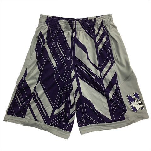 Northwestern Wildcats Under Armour Youth Doomsday Gray Shorts - Dino's Sports Fan Shop