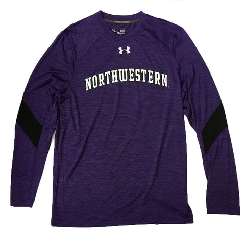 Northwestern Wildcats Under Armour Youth Sideline L/S Training Shirt - Dino's Sports Fan Shop