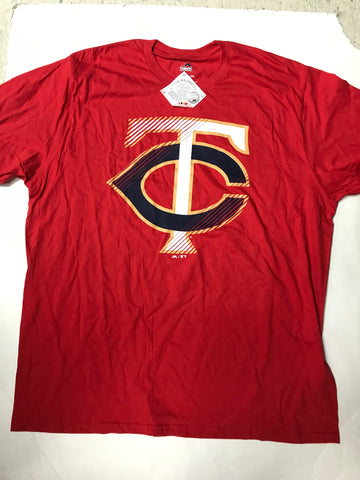 Minnesota Twins Adult Red Twin City Majestic T-Shirt