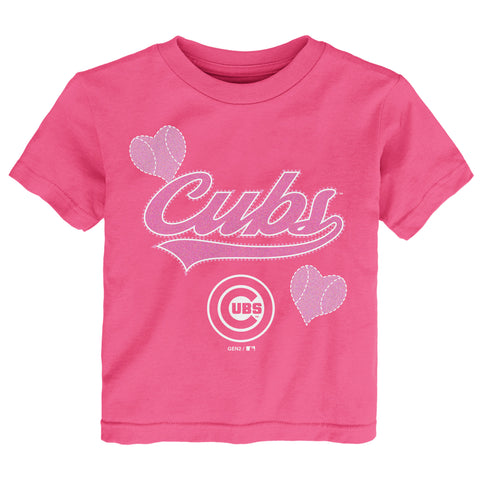 Chicago Cubs Toddler Girls Pink T-Shirt