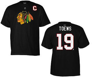 Jonathan Toews #19 Chicago Blackhawks Reebok Black Shirt - Dino's Sports Fan Shop