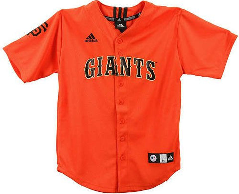 San Francisco Giants MLB Adidas Youth Team Color Applique Baseball Jersey - Dino's Sports Fan Shop