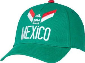 Mexico Adidas 2014 World Cup Soccer Futbol Adjustable Hat - Dino's Sports Fan Shop
