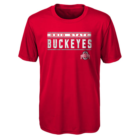Ohio State Buckeyes NCAA Red Logo Athletic Youth T shirt