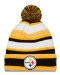 Pittsburgh Steelers New Era NFL Super Bowl XLIII Logo Striped Sport Knit Hat - Dino's Sports Fan Shop
