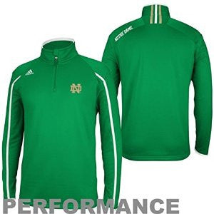 Notre Dame Fighting Irish Adidas 2013 Sideline 1/4 Zip Climalite Pullover - Dino's Sports Fan Shop