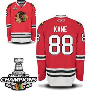 Patrick Kane #88 Chicago Blackhawks Reebok Home Red Youth Premier Jersey w/ 2015 Stanley Cup Patch - Dino's Sports Fan Shop