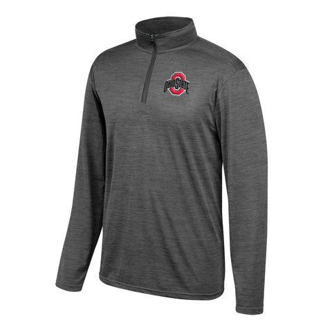 Ohio State Buckeyes Top Of The World Adult Heather Grey Quarter Zip