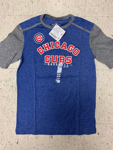 Chicago Cubs Baseball Adult Majestic Aim For The Sky Blue Shirt
