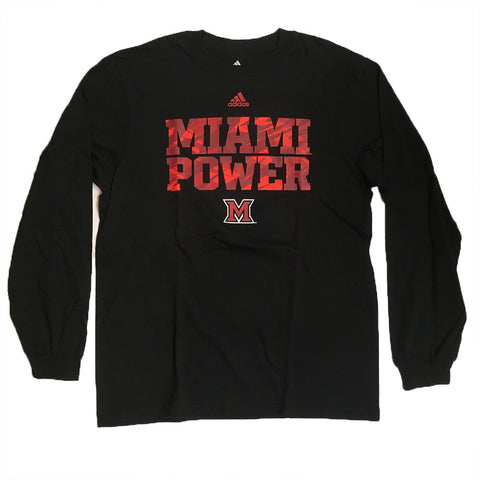 Miami Redhawks Adidas L/S "Miami Power" Shirt - Dino's Sports Fan Shop