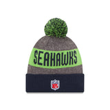 Seattle Seahawks New Era 2016 NFL Sideline On Field Sport Knit Hat - Navy Cuff - Dino's Sports Fan Shop - 2