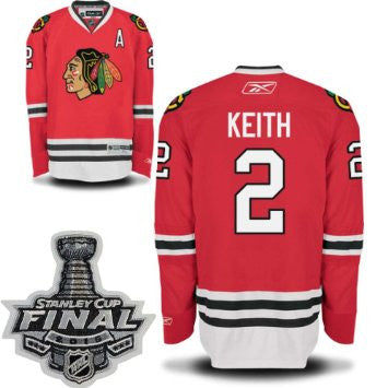 Duncan Keith #2 Chicago Blackhawks Reebok Home Red Premier Jersey w/ 2015 Stanley Cup Patch - Dino's Sports Fan Shop