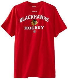 Streetwear REEBOK Chicago Blackhawks T-Shirt Indian Chief NHL Hockey