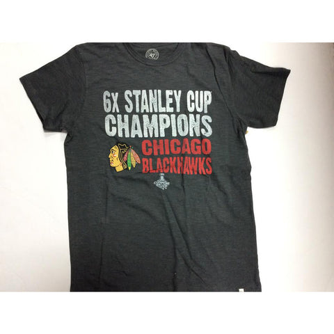 Chicago Blackhawks '47 Brand 6x Stanley Cup Champions Men's Shirt - Dino's Sports Fan Shop