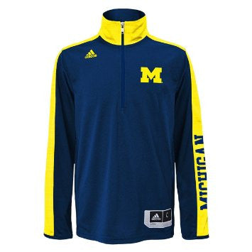Michigan Wolverines Adidas Youth On-Court Long Sleeve Shooter T-Shirt - Dino's Sports Fan Shop