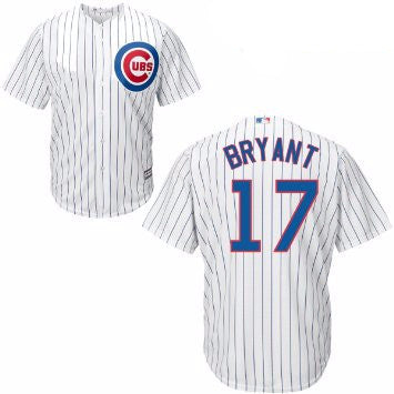 Kris Bryant #17 Chicago Cubs MLB Majestic White Stitched Adult Cool Base Jersey - Dino's Sports Fan Shop