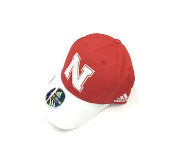 Nebraska Cornhuskers Adidas Official Sideline Fitted Hat - Dino's Sports Fan Shop