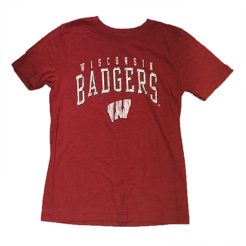 Wisconsin Badgers Gen2 Youth Red Tri Blend "Wheelhouse" Shirt - Dino's Sports Fan Shop