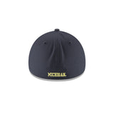 Michigan Wolverines New Era Adult 39Thirty NE15 White/Navy Hat - Dino's Sports Fan Shop - 4