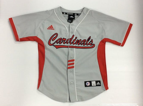 St. Louis Cardinals MLB Adidas Youth Gray Applique Blank Jersey - Dino's Sports Fan Shop
