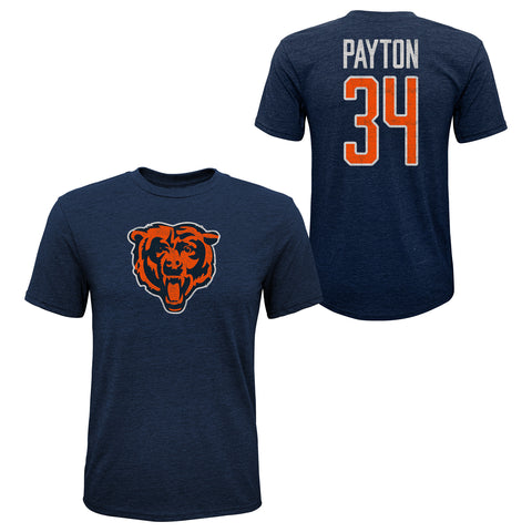 Walter Payton #34 Chicago Bears Outerstuff Youth Tri Blend Name and Number Shirt