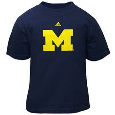 Michigan Wolverines Adidas Navy Logo Go-To Tee - Dino's Sports Fan Shop