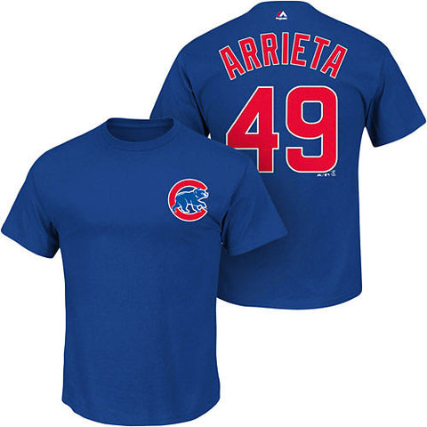 Jake Arrieta #49 Chicago Cubs Majestic Toddler 2-4 Shirt - Dino's Sports Fan Shop