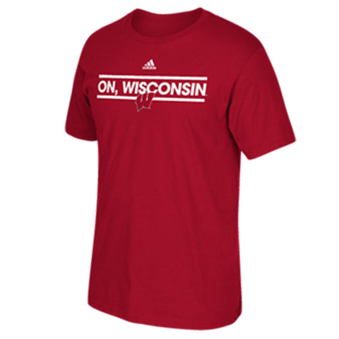 Wisconsin Badgers Adidas "On, Wisconsin" Dassler Go-To Tee - Dino's Sports Fan Shop