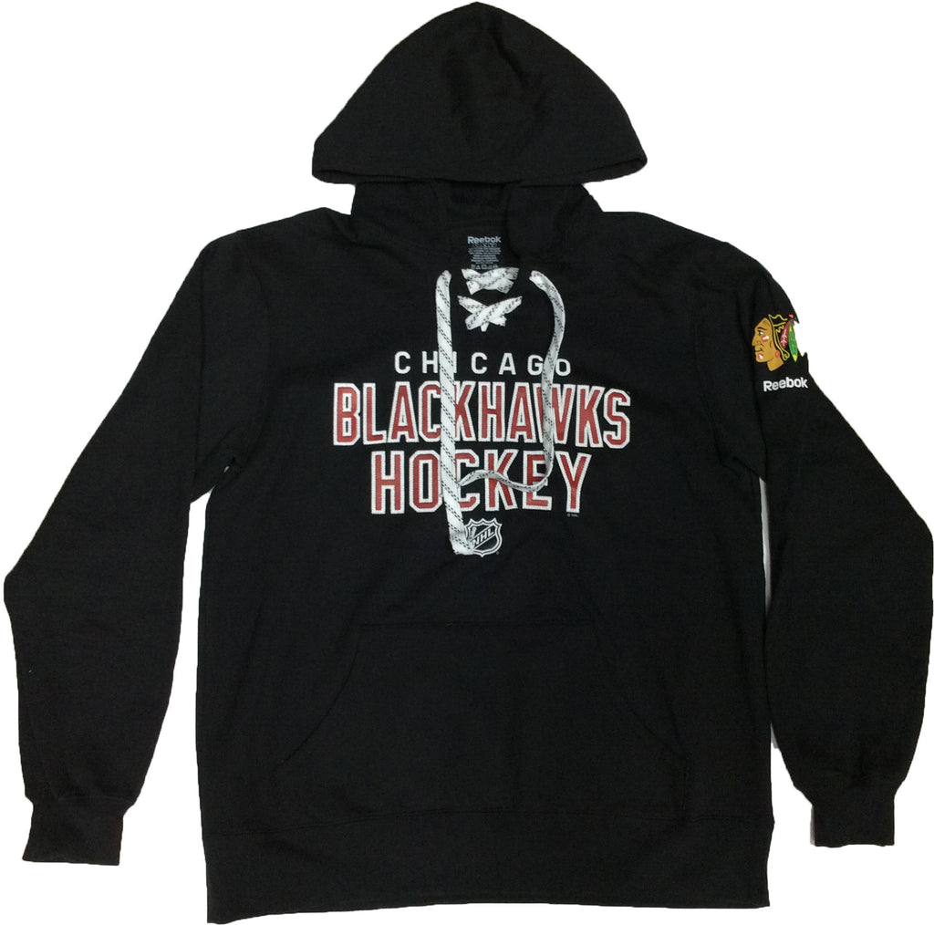 Chicago Blackhawks Men's Black Primary Logo 47 Headline Crew Sweater