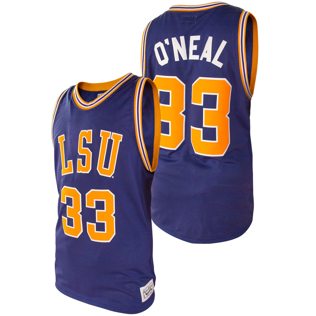 Men's Original Retro Brand Shaquille O'Neal Purple LSU Tigers Alumni Basketball  Jersey