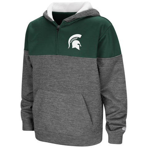 Michigan State Spartans Youth Hanon 1/4 Zip Pullover Hoodie Colosseum