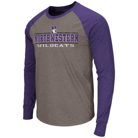 Northwestern Wildcats NCAA "Tailback" Long Sleeve Raglan Men's T-Shirt - Dino's Sports Fan Shop