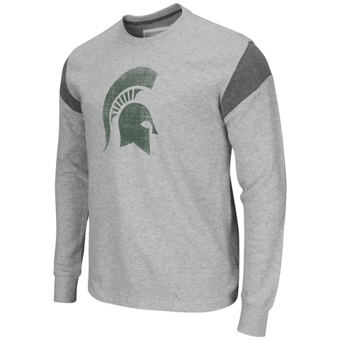 Michigan State Spartans Colosseum Men's Avenger L/S Waffle Shirt - Dino's Sports Fan Shop
