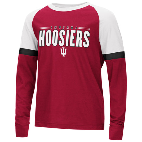 Indiana Hoosiers Colosseum Youth Ollie L/S Raglan Shirt