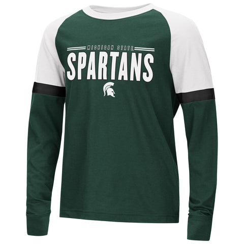 Michigan State Spartans Colosseum Youth Ollie L/S Raglan Shirt