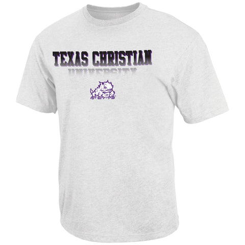 Texas Christian University Horned Frogs Colosseum Fade In White Shirt - Dino's Sports Fan Shop