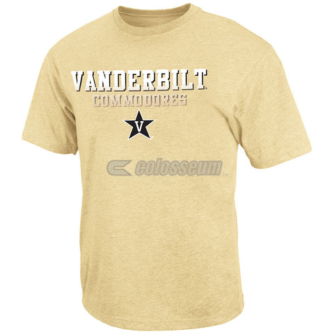 Vanderbilt Commodores Colosseum Beige Fade In Adult Shirt - Dino's Sports Fan Shop - 1