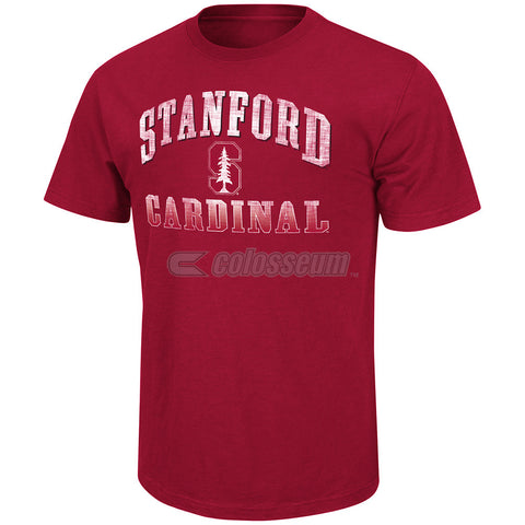 Stanford Cardinal Colosseum NCAA Red Contour Adult Shirt - Dino's Sports Fan Shop