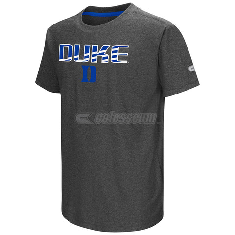 Duke Blue Devils Colosseum Gray Hat Trick Youth Shirt